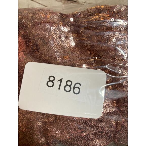 Project Runway Pants Womens Small All Over Sequins Blush Pink Pull On Stretch - Picture 12 of 15